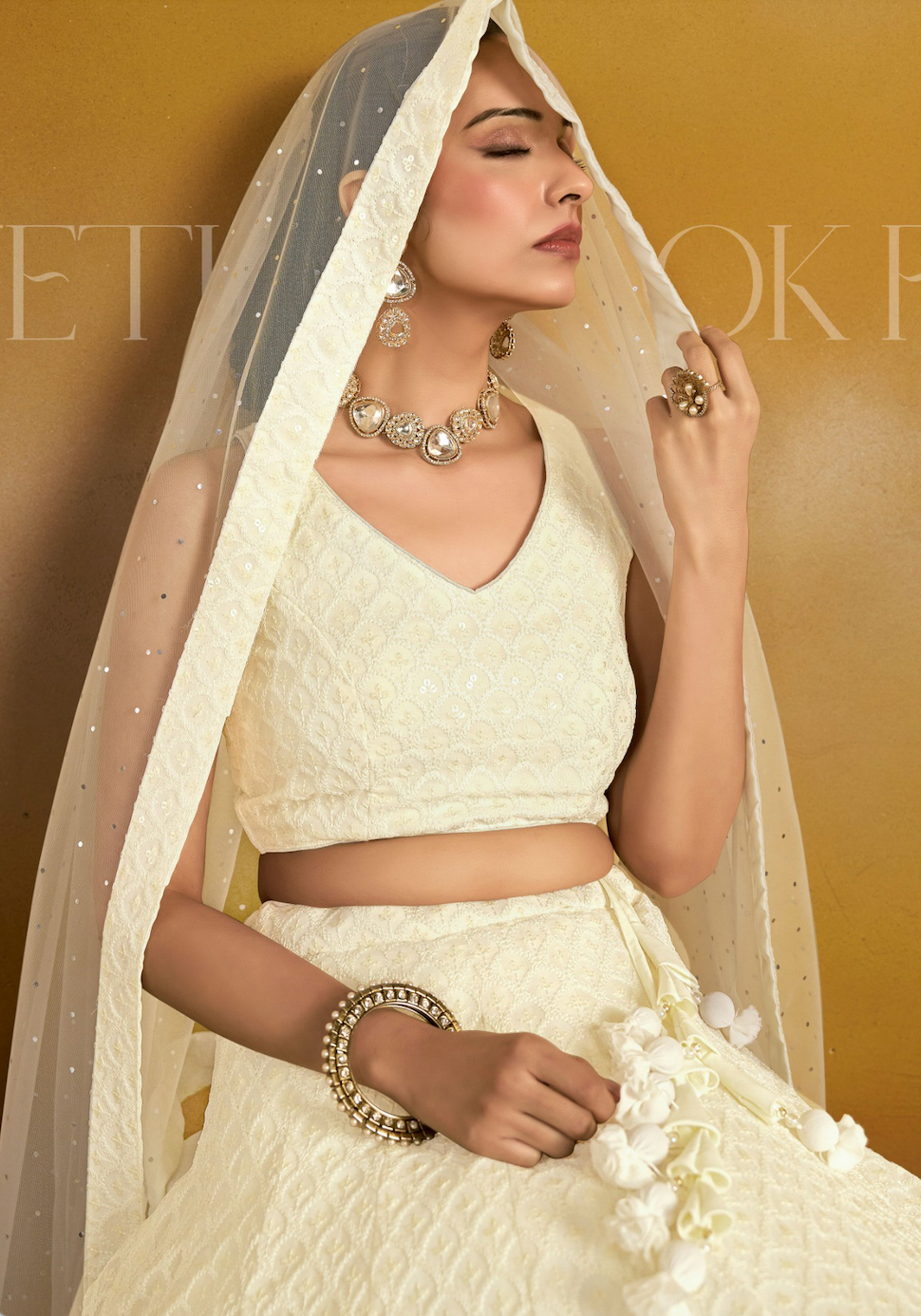 Matrut | Florance  White Lehenga