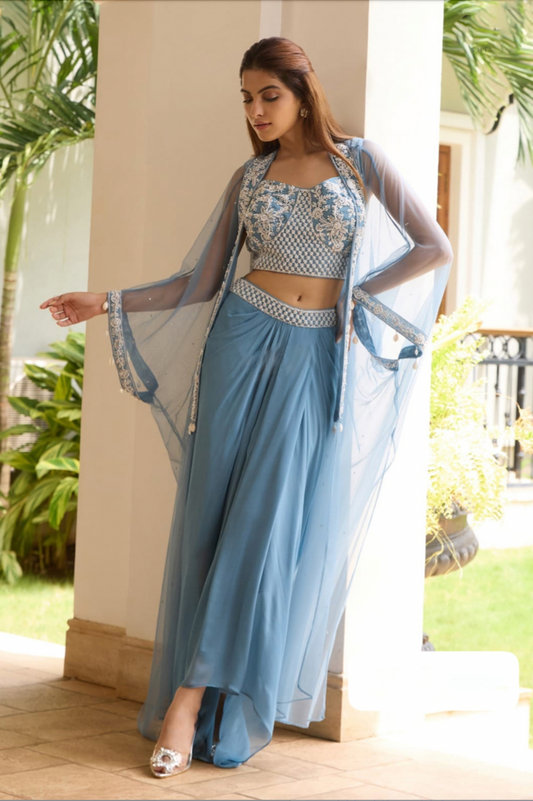 Matrut  |  Kasha Edge Sky Blue Trio Set