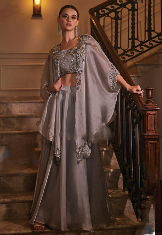 Matrut  |  Miraya Edge Metallic Grey Trio Set
