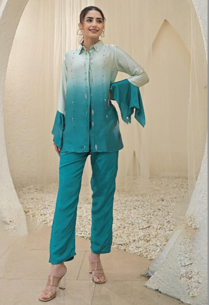 Matrut  |  Miraya Ombre Blue Co-ord Set