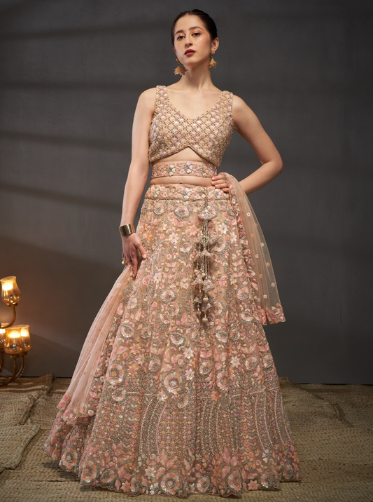 Matrut | Aria Belle Peach Lehenga
