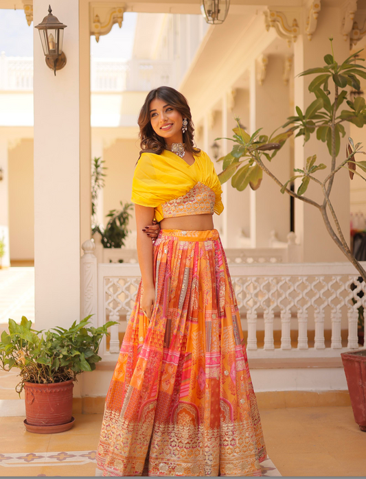 Matrut | Solina Yellow Lehenga