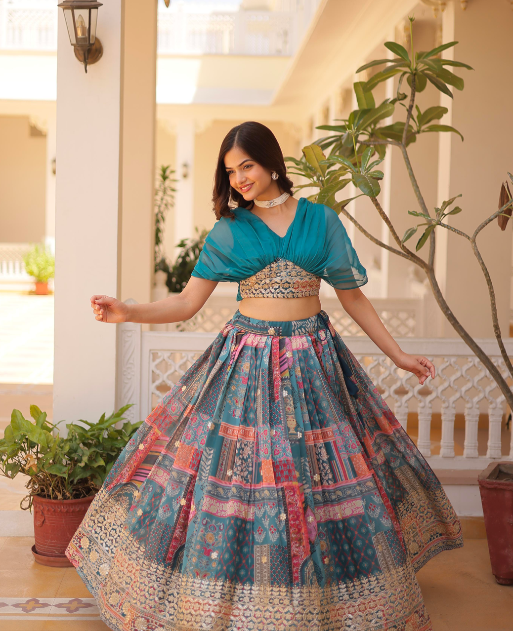 Matrut | Solina Blue Lehenga