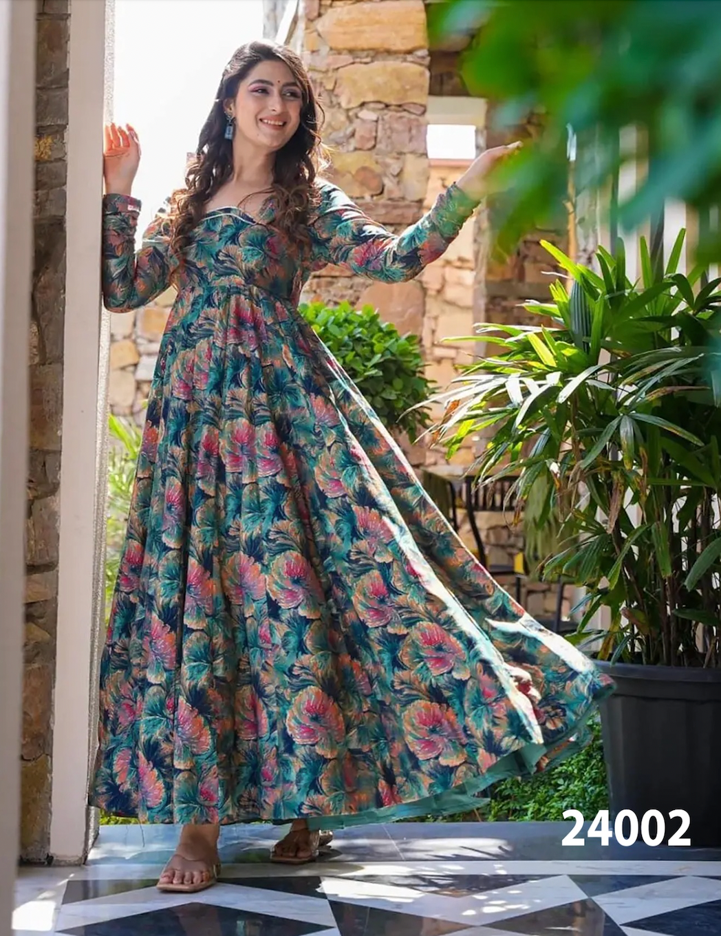 Matrut  | Sunpetal Peacock Blue Flair Dress