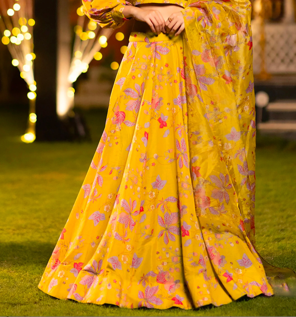 Matrut | Florea Yellow-purple Lehenga