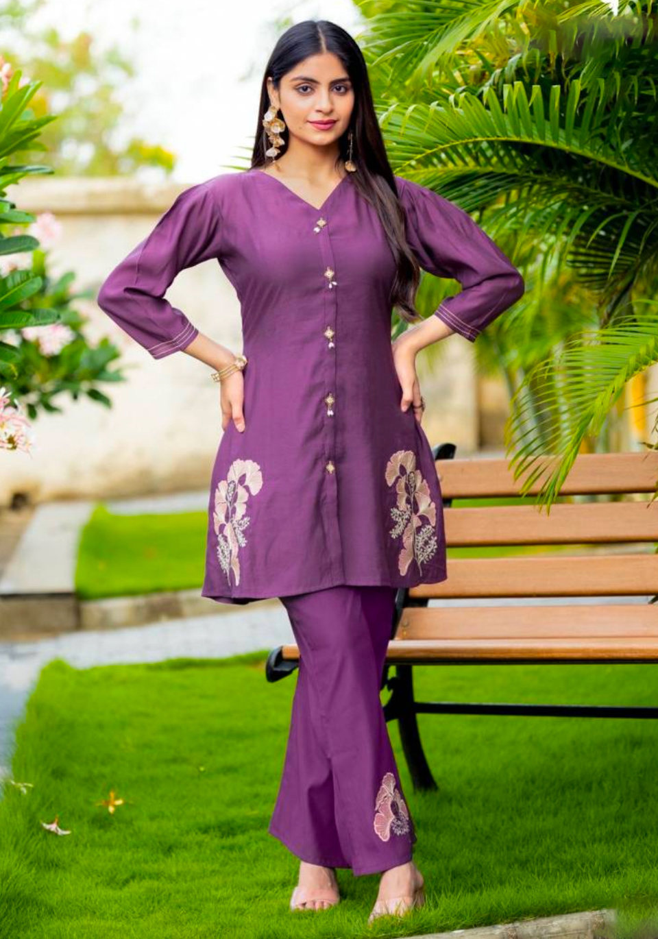 Matrut | Petal Play Purple Co-ord Set