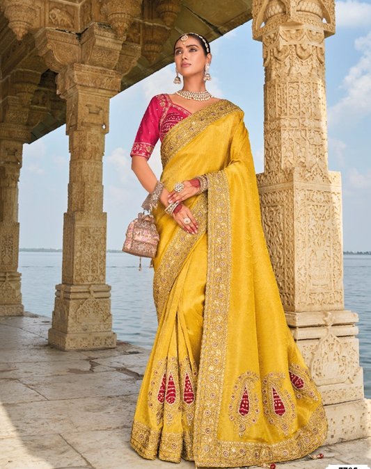 Matrut | Shahi Andaaz Mustard Saree