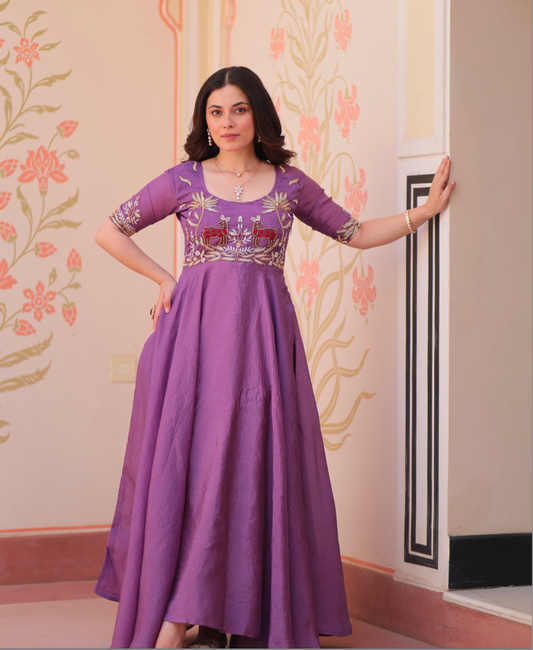 Matrut | Aliya Crush Purple Gown