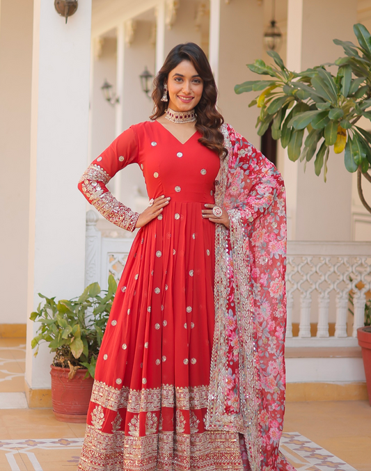 Matrut |  Mush Mush Coral Red Gown