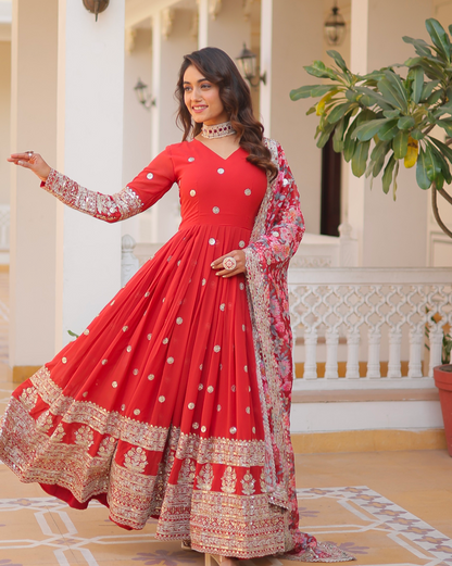 Matrut |  Mush Mush Coral Red Gown