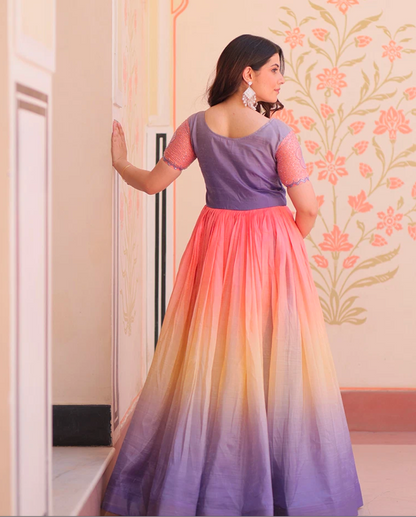 Matrut | Tuty Fruity Purple Multicolor Gown