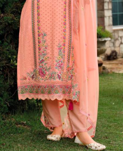 Matrut  | Gulzar Peach Straight Suit