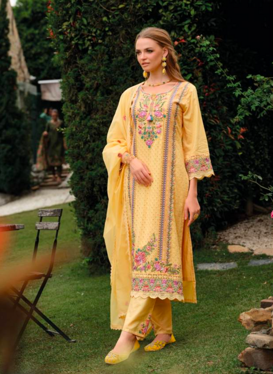 Matrut  | Gulzar Yellow Straight Suit