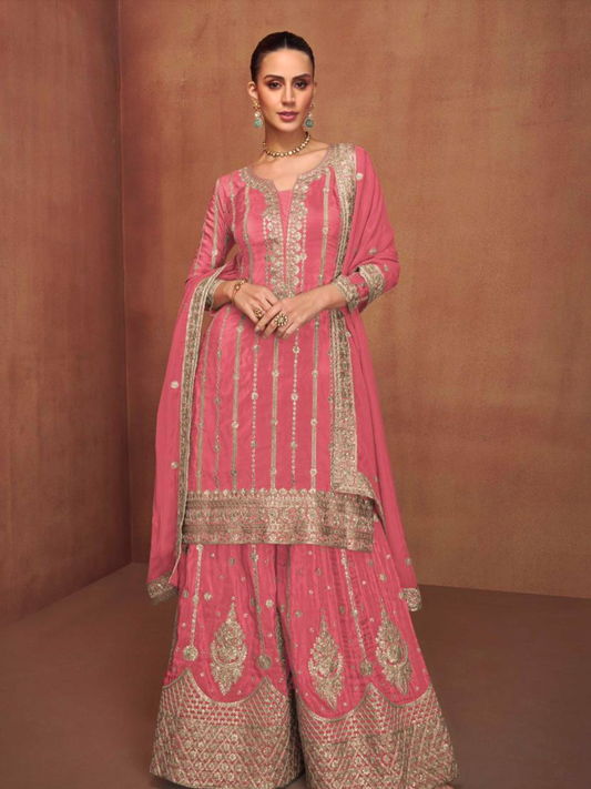 Matrut  | Shehnai Pink Sharara Suit