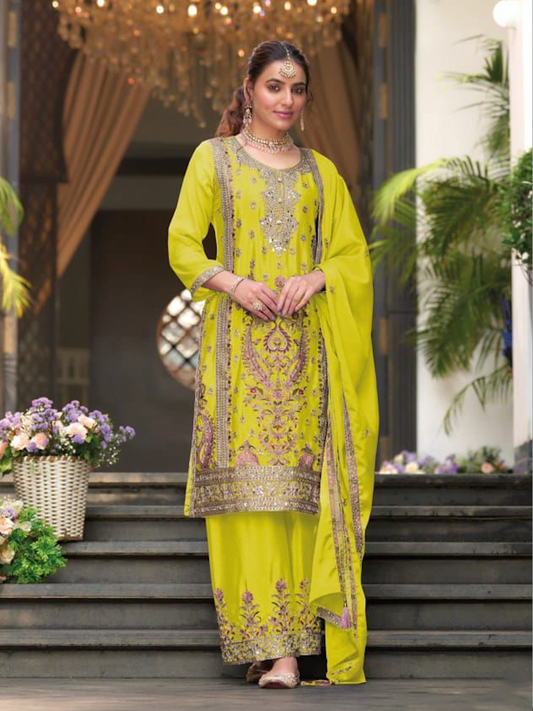 Matrut  | Ruby Lime Green Palazzo Suit