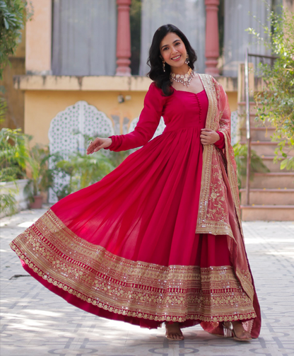 Matrut | Samridhi Reddish Pink Gown