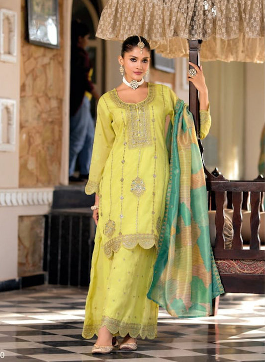 Matrut  | Diya Lime Palazzo Suit