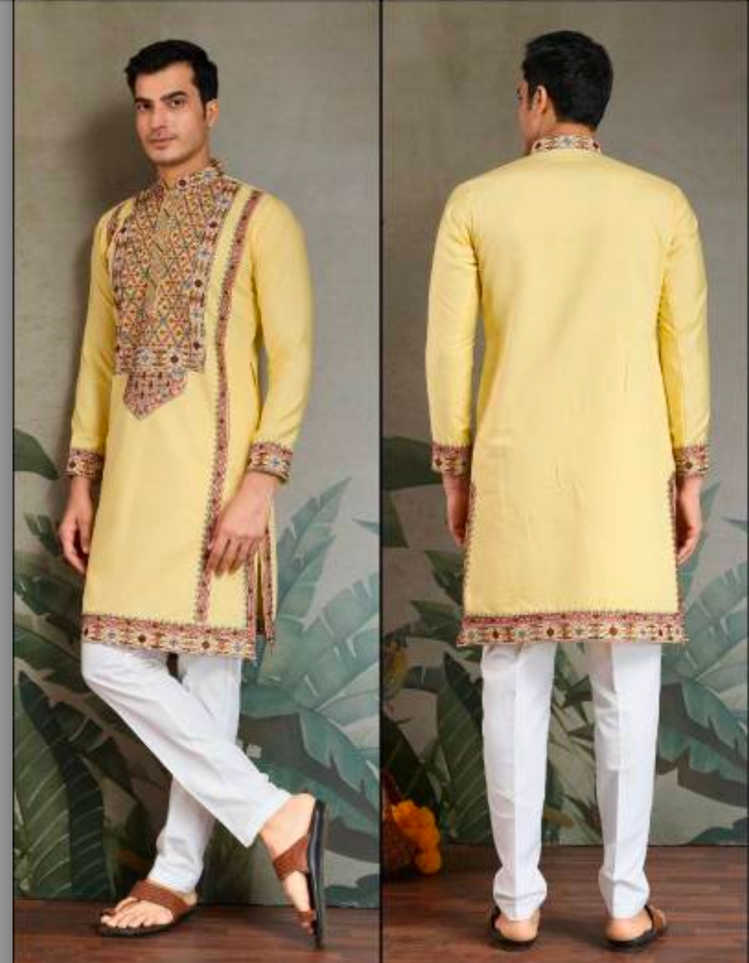 Matrut | Fusion Fits-4 Yellow Kurta Set
