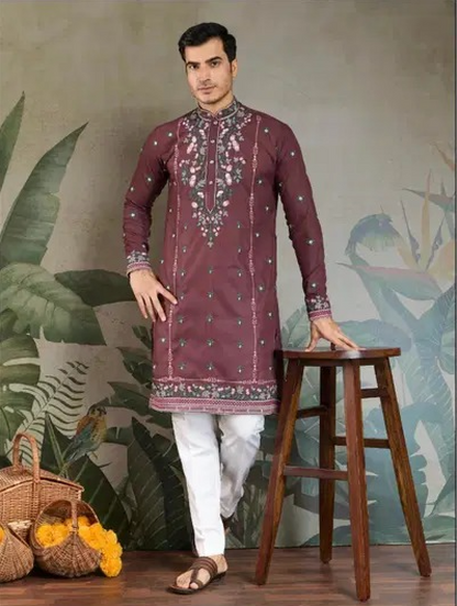 Matrut | Fusion Fits-3 Chocolate Pastel Kurta Set