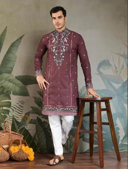 Matrut | Fusion Fits-3 Chocolate Pastel Kurta Set