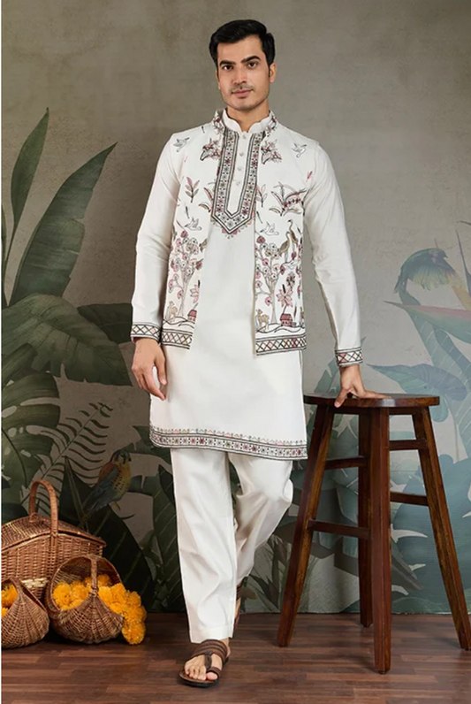 Matrut | Rajwada-2 White Kurta Set