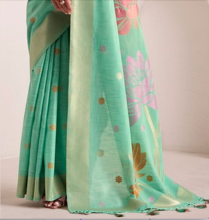 Matrut | Dinamic Sea Green Saree