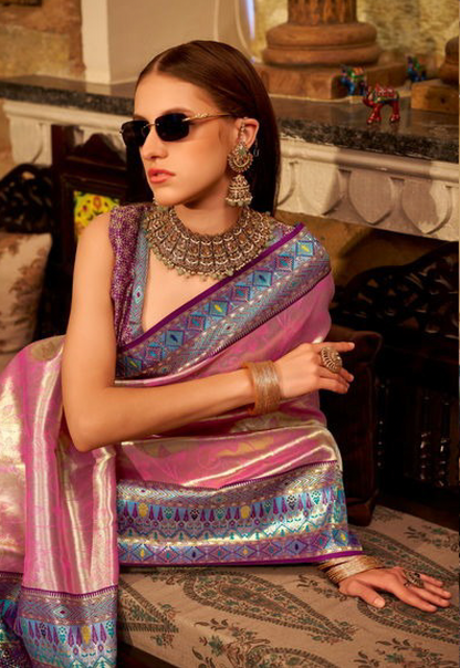 Matrut | Keshavam Pink Multicolor Saree