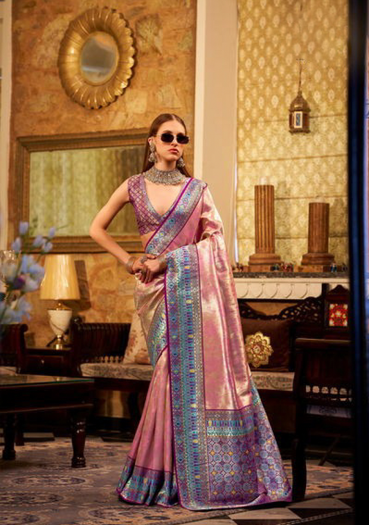 Matrut | Keshavam Pink Multicolor Saree