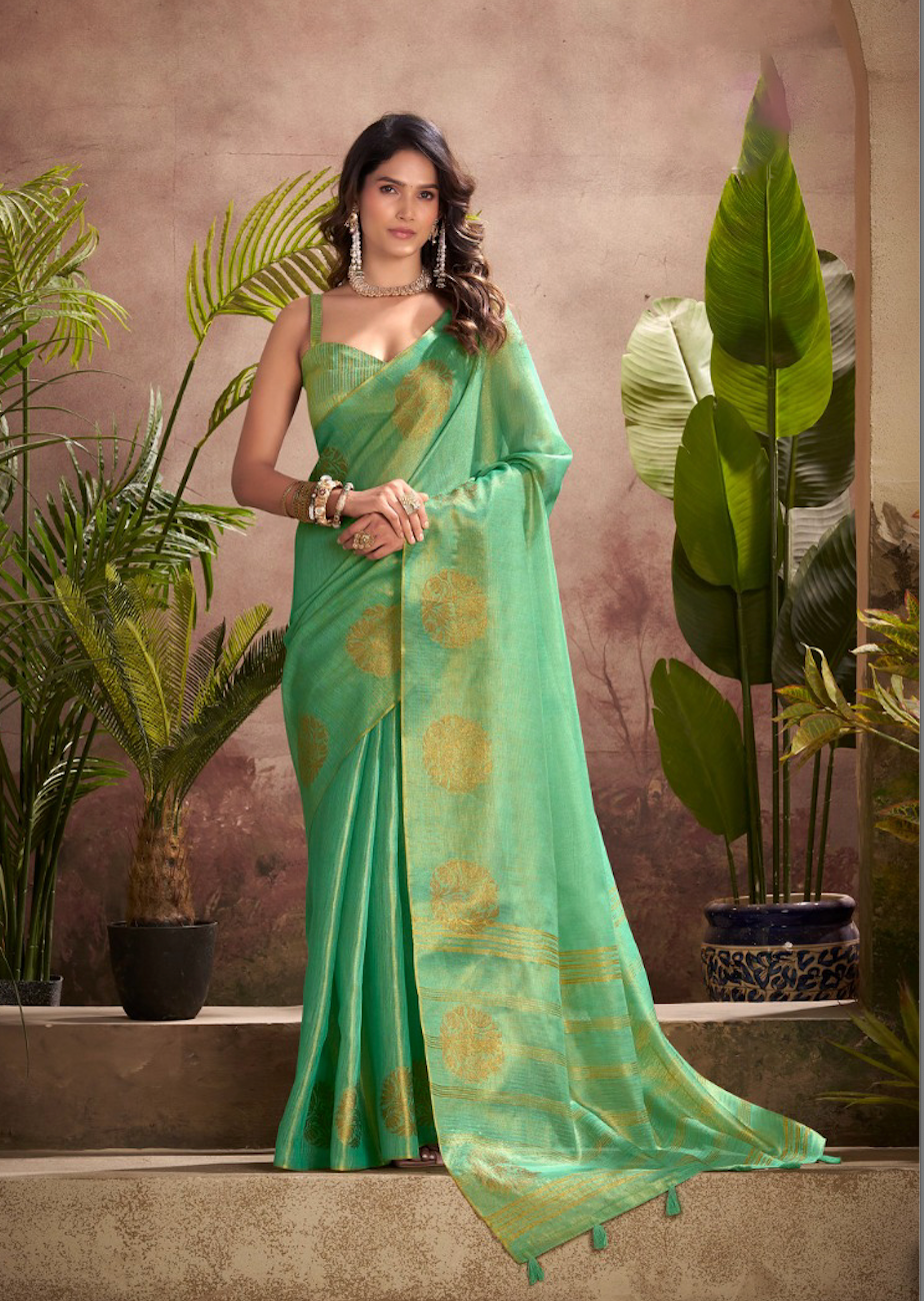Matrut | Kiri Natural Green Saree