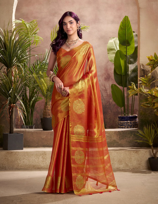 Matrut | Kiri Orange Saree