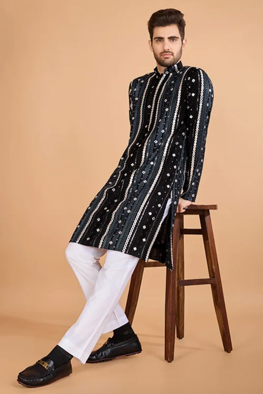 Matrut | Horizon Hues Black Kurta Set