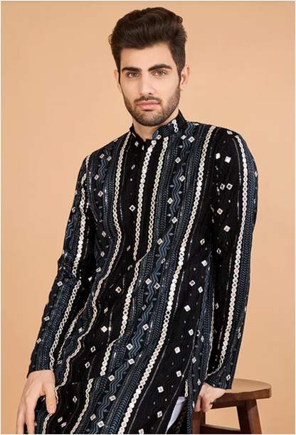 Matrut | Horizon Hues Black Kurta Set