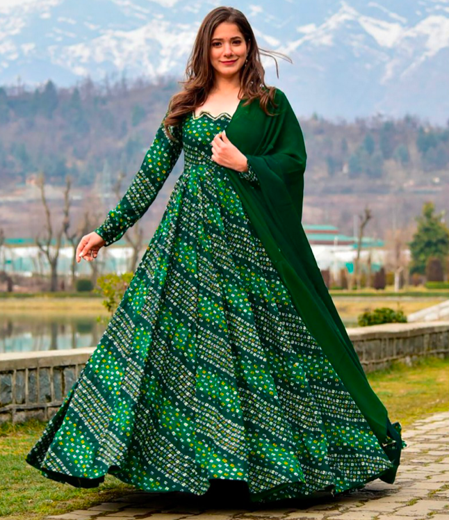 Matrut | Shayara Dark Green Gown