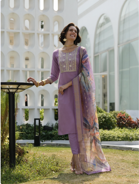 Matrut | Divine Bliss Lavender Straight Suit