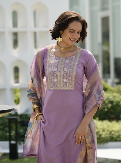 Matrut | Divine Bliss Lavender Straight Suit
