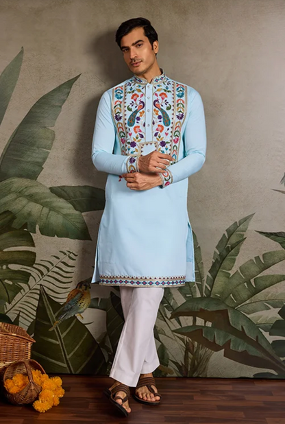 Matrut | Jhankaar Sky Blue Kurta Set