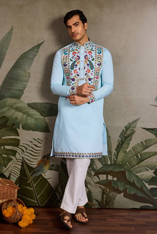 Matrut | Jhankaar Sky Blue Kurta Set