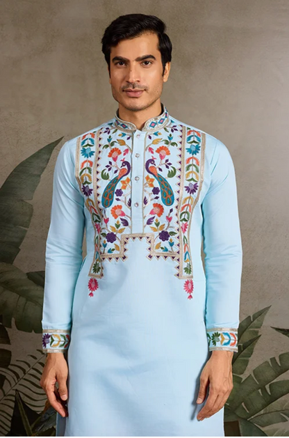 Matrut | Jhankaar Sky Blue Kurta Set