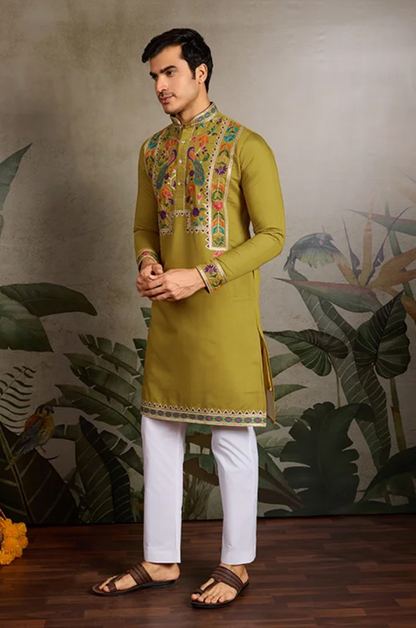 Matrut | Jhankaar Flourescent Green Kurta Set