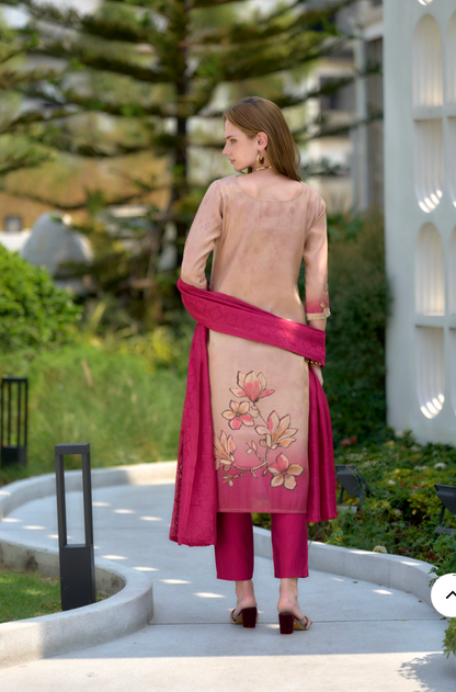 Matrut | Divine Bliss Cream Straight Suit