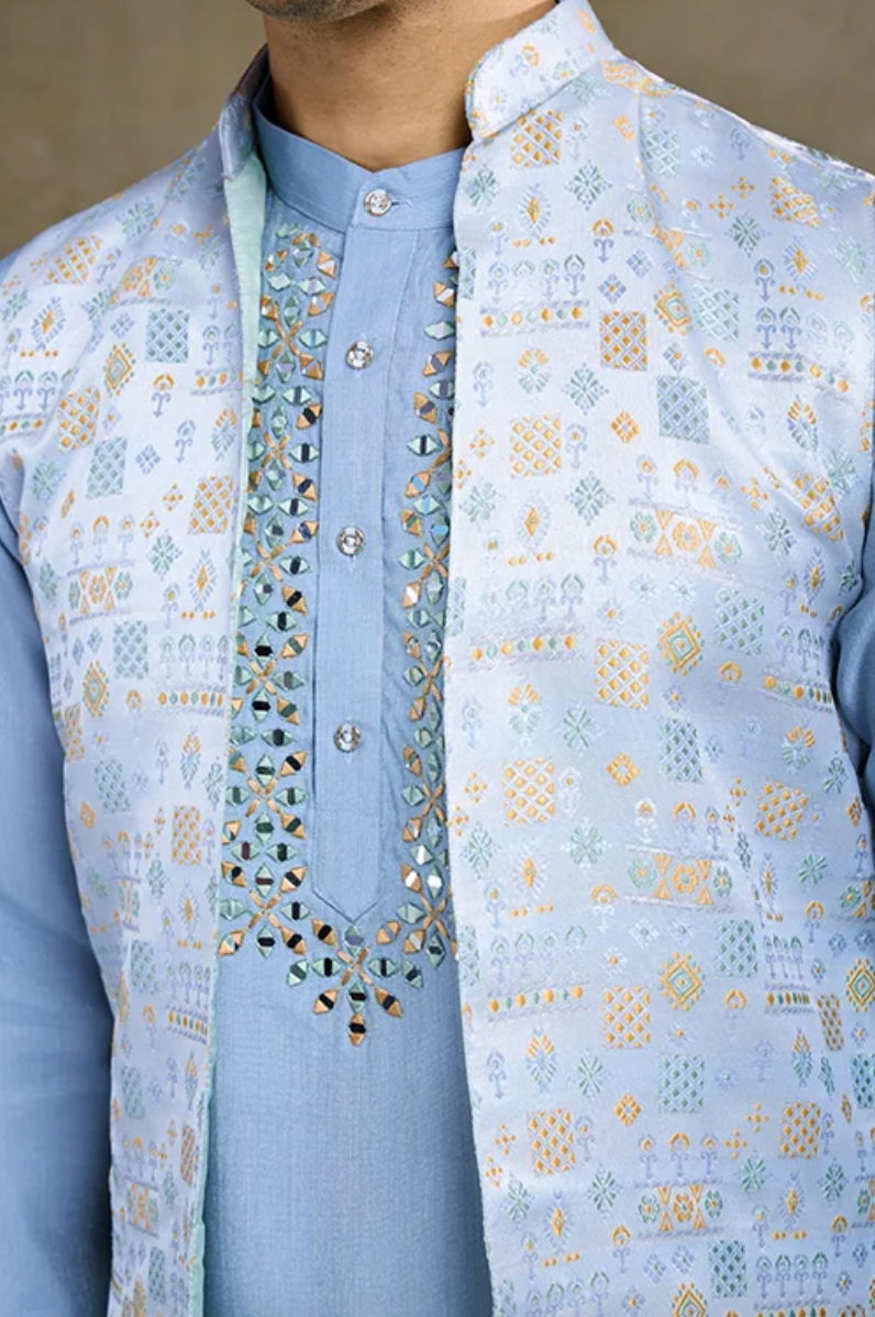 Matrut | Shaan Light Blue Kurta Set