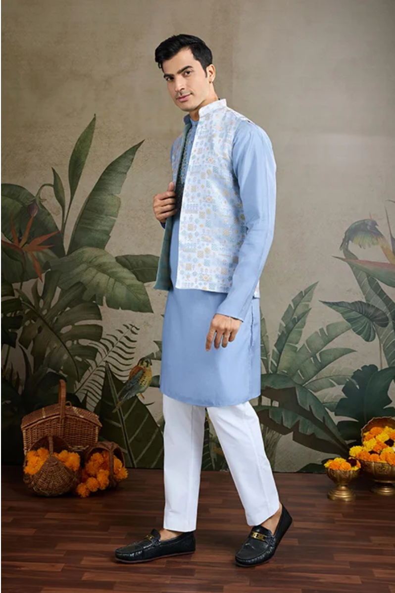 Matrut | Shaan Light Blue Kurta Set