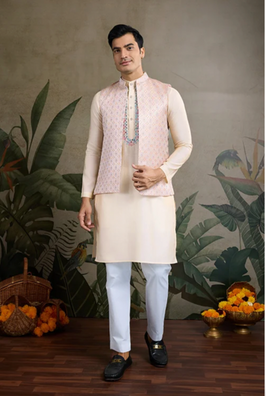 Matrut | Shaan Beige Kurta Set
