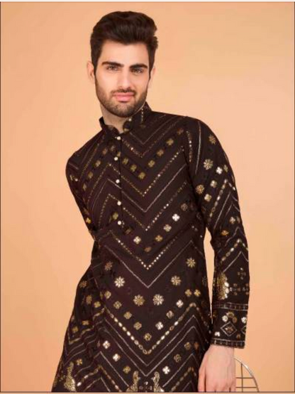 Matrut | Rudra Brown Kurta Set