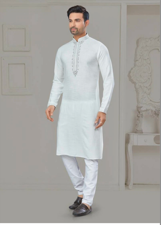 Matrut | Pure Weave White Kurta Set