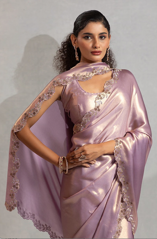 Matrut | Glow Purple Saree