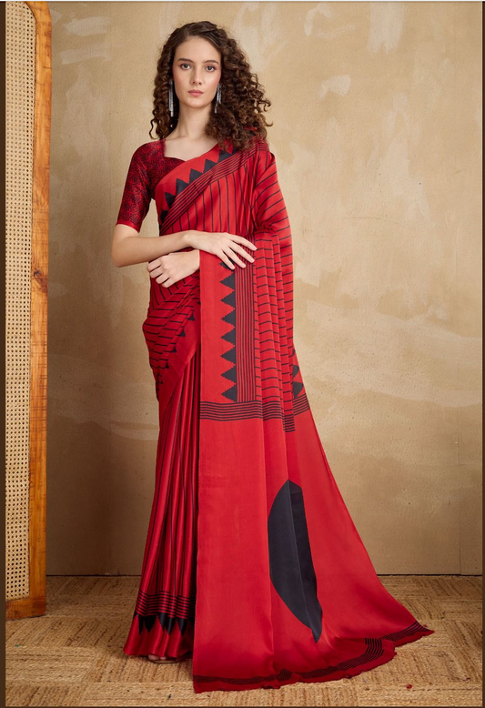 Matrut | Chakra Red Saree