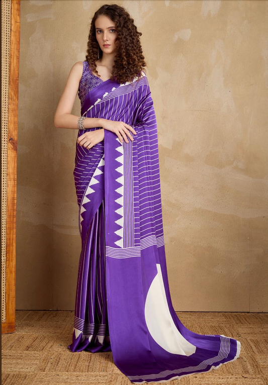 Matrut | Chakra Purple Saree