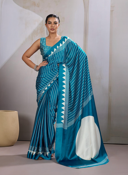 Matrut | Chakra Firozi Saree
