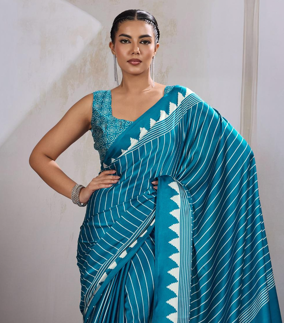Matrut | Chakra Firozi Saree